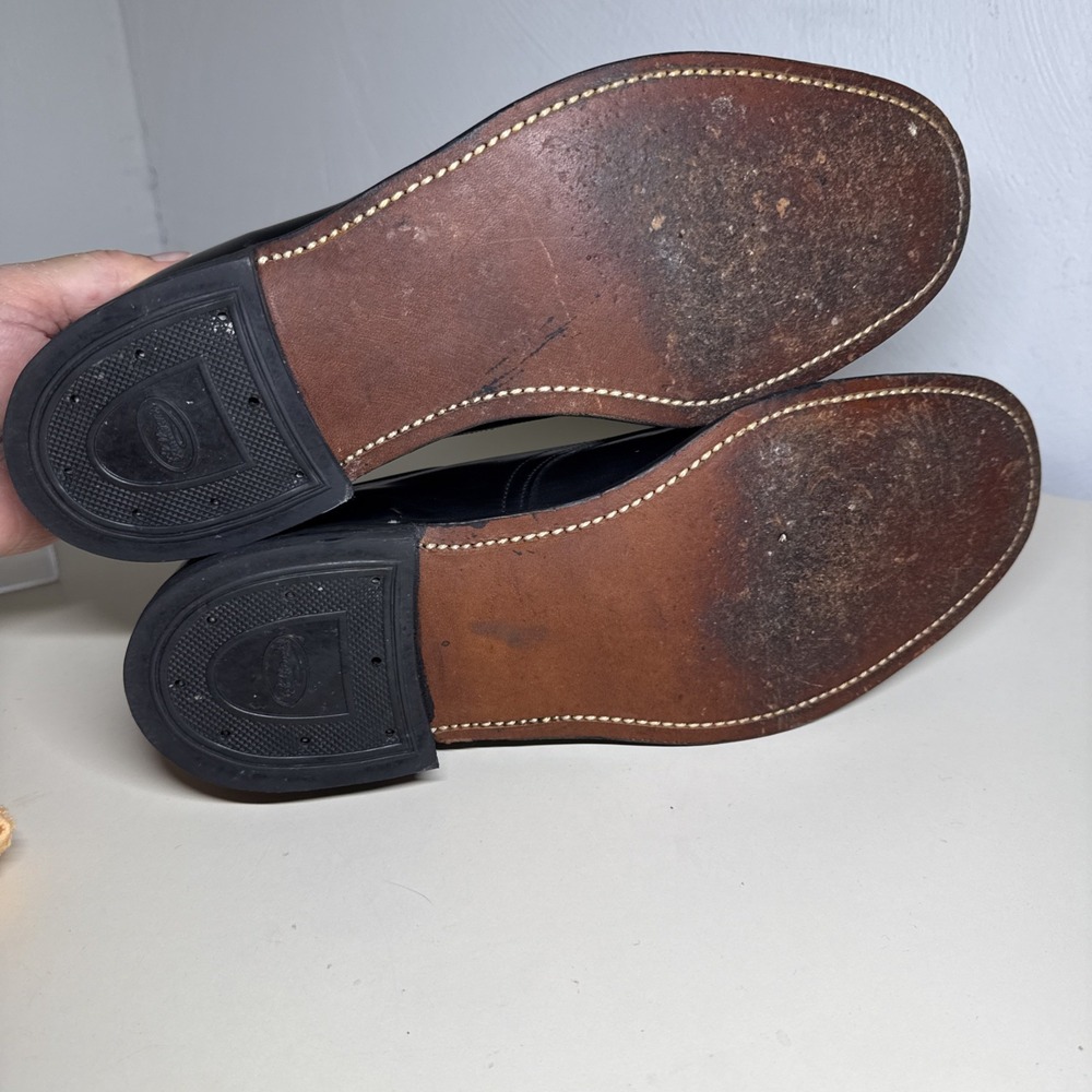 Vintage 1979 US Navy Service Shoes D.J. Leavenworth Men's 9.5N Black Leather - Picture 6 of 10